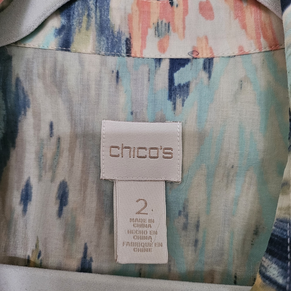 Chico's Multicolor Patterned Blouse - Picture 4 of 4